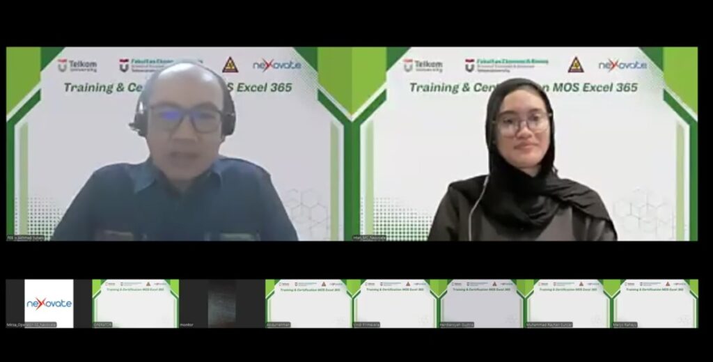 Nexovate Sukses Selenggarakan Microsoft Office Specialist (MOS) Excel 365 Training & Certification bagi Mahasiswa Administrasi Bisnis Telkom University